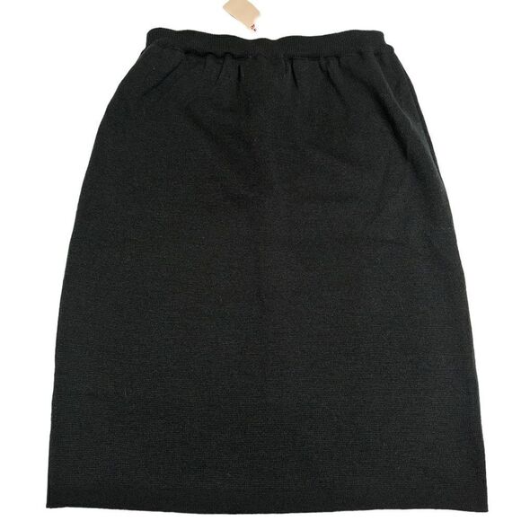 Vintage Segue Limited Black Knit Pull on Knee Length Skirt Size Small NWT - Picture 1 of 7